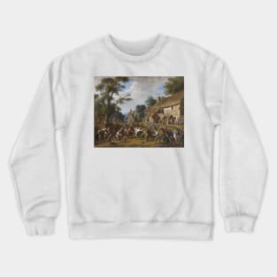 The Foot-Ball Play by Alexander Carse Crewneck Sweatshirt